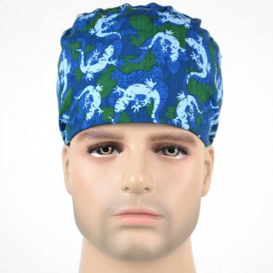 Calot Médical Bleu Marine motifs Lézards