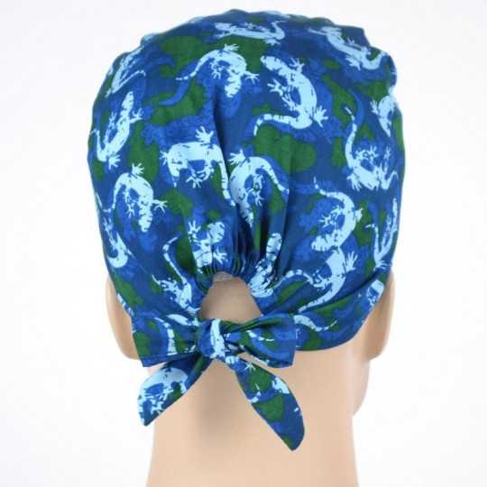 Calot Médical Bleu Marine motifs Lézards