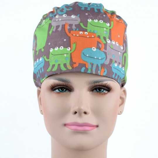 Calot Médical Marron motifs Monstres