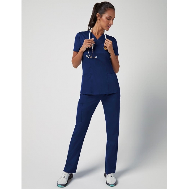 Pantalon "Straight Leg 4 Pocket Pant" Bleu Marine Collection Classic