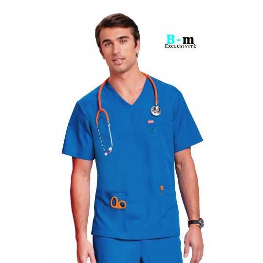 Tunique Unisexe Bleu Royal Orange G3107