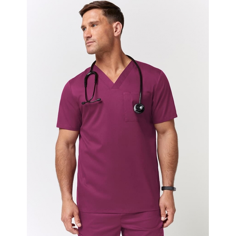 Tunique Homme "V-Neck Pocket Top" Bordeaux