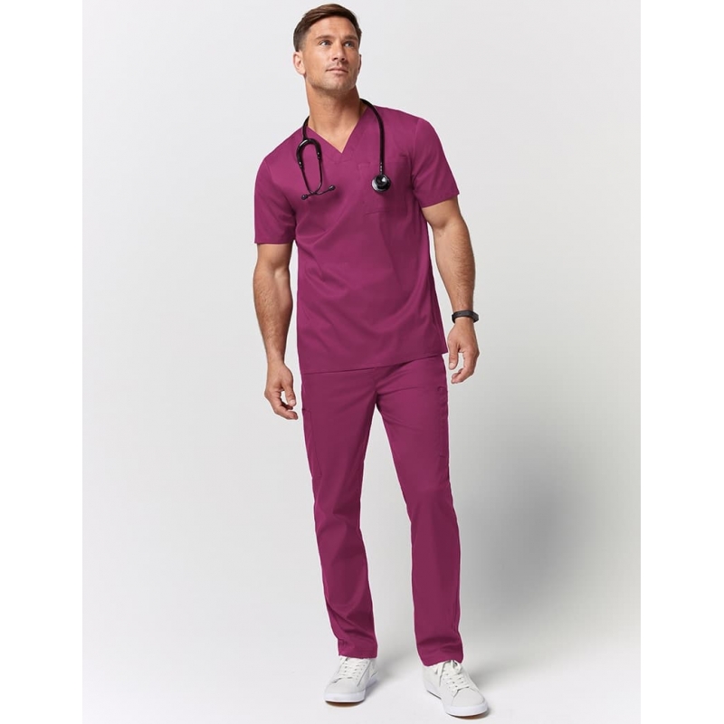 Tunique Homme "V-Neck Pocket Top" Bordeaux