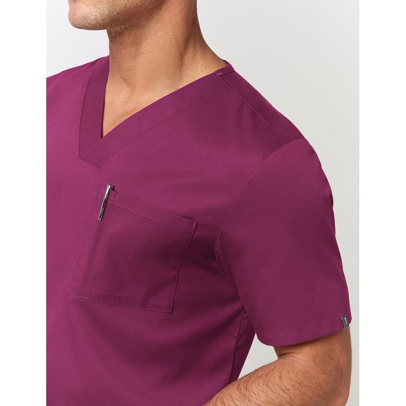 Tunique Homme "V-Neck Pocket Top" Bordeaux