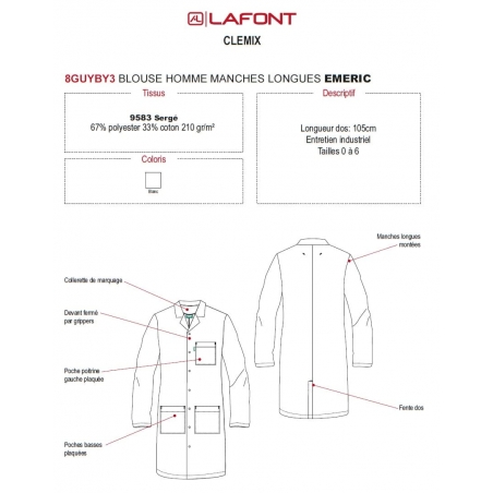 Blouse Médicale Homme Lafont Emeric