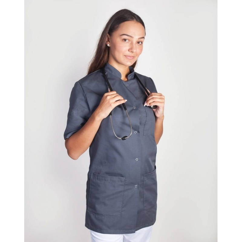 Blouse Medicale Femme Denise Gris Anthracite
