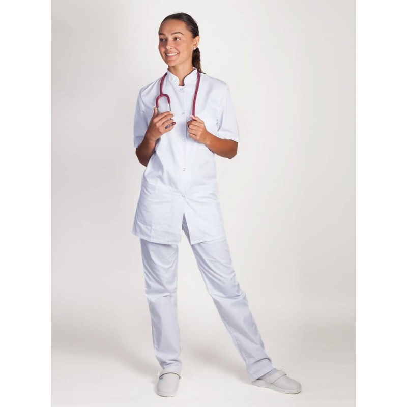 Blouse Medicale Femme Denise Blanc