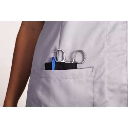 Blouse Medicale LILA Manches Courtes Gris Clair