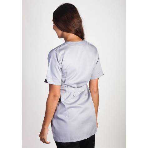 Blouse Medicale LILA Manches Courtes Gris Clair