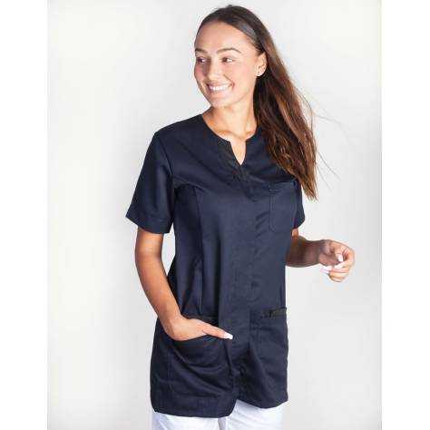 Blouse Medicale LILA Manches Courtes Bleu Marine