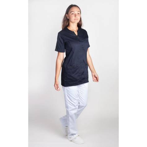 Blouse Medicale LILA Manches Courtes Bleu Marine