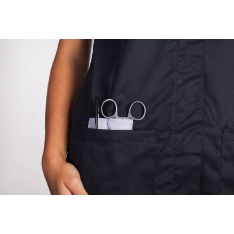 Blouse Medicale LILA Manches Courtes Noir