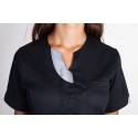 Blouse Medicale LILA Manches Courtes Noir