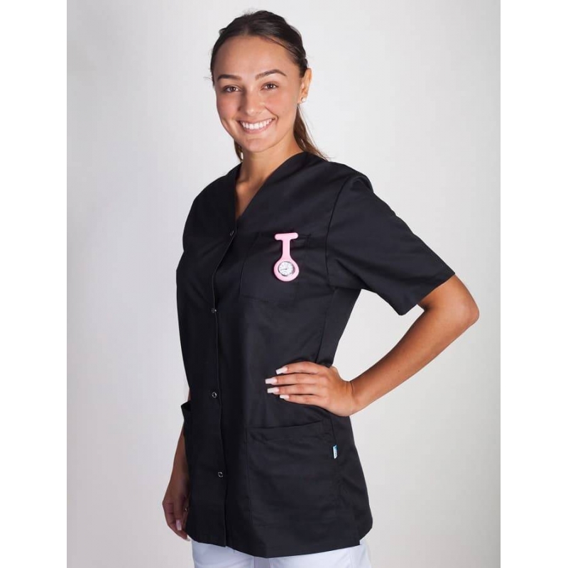 Blouse Medicale Femme à Pressions Viviane Noir