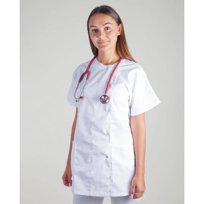 Blouse Medicale Femme Noémie Blanc