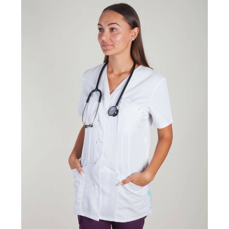 Tunique Medicale Lafont Clemix 2.0 Femme EMMA Blanc