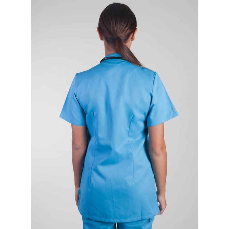 Tunique Medicale Lafont Clemix 2.0 Femme KIM Turquoise Blanc