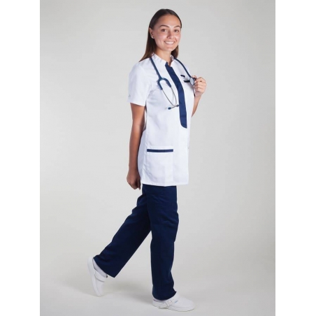 Tunique Medicale Lafont Clemix 2.0 Femme KIM Blanc Marine