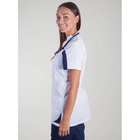 Tunique Médicale Femme Lafont Clemix 2.0 SANDRINE Blanc Marine