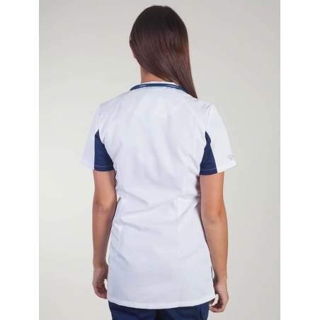 Tunique Médicale Femme Lafont Clemix 2.0 SANDRINE Blanc Marine