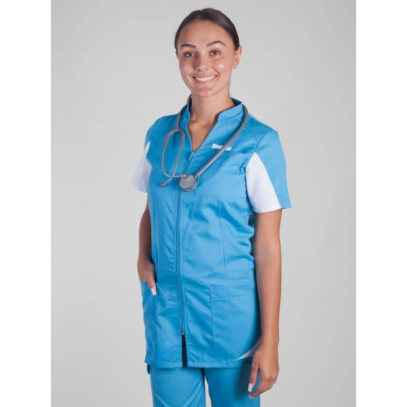 Tunique Lafont Clemix 2.0 Femme SANDRINE Turquoise Blanc