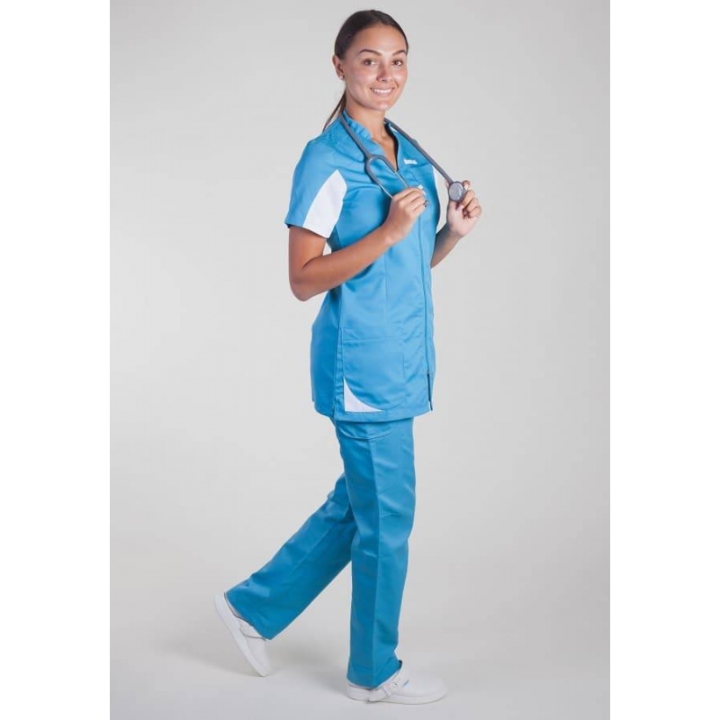 Tunique Lafont Clemix 2.0 Femme SANDRINE Turquoise Blanc