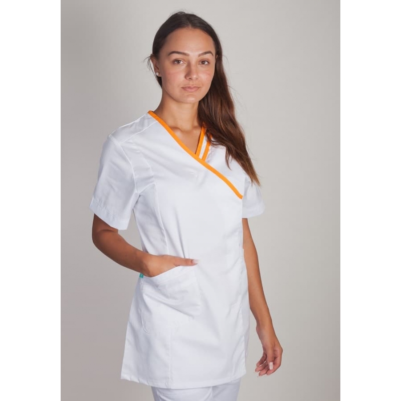 Tunique Médicale Couleur Femme Lafont Lilée Blanc Orange