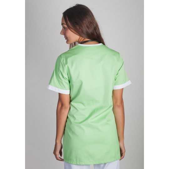 Tunique Médicale Couleur Femme Lafont Lilée Vert Pomme Blanc