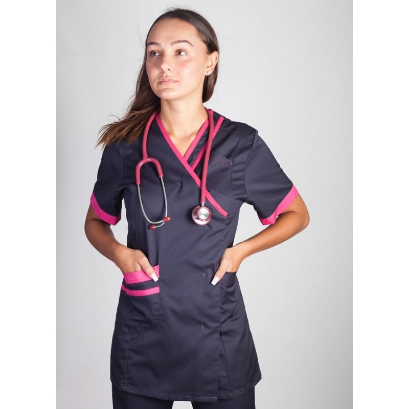 Tunique Médicale Couleur Lafont Lilée Gris Anthracite Fushia