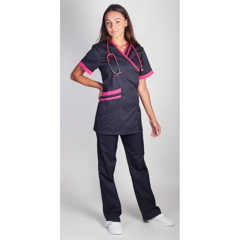 Tunique Médicale Couleur Lafont Lilée Gris Anthracite Fushia