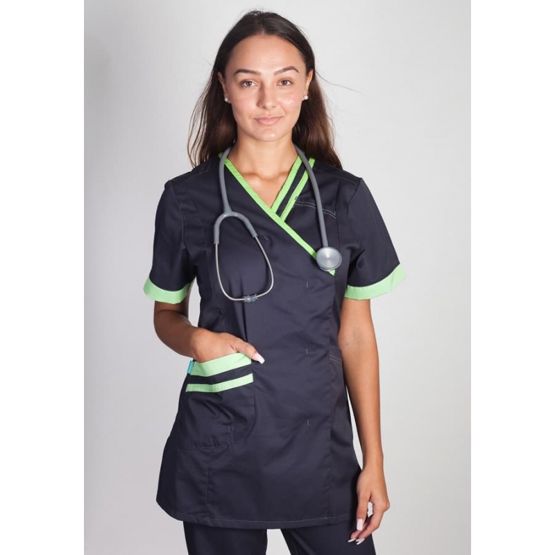 Tunique Médicale Couleur Lafont Lilée Gris Anthracite Vert Pomme