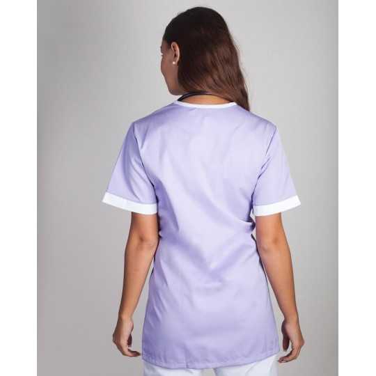 Tunique Cache-cœur Violette E7 Pour Femme - Top Léger été Plage - NEUF