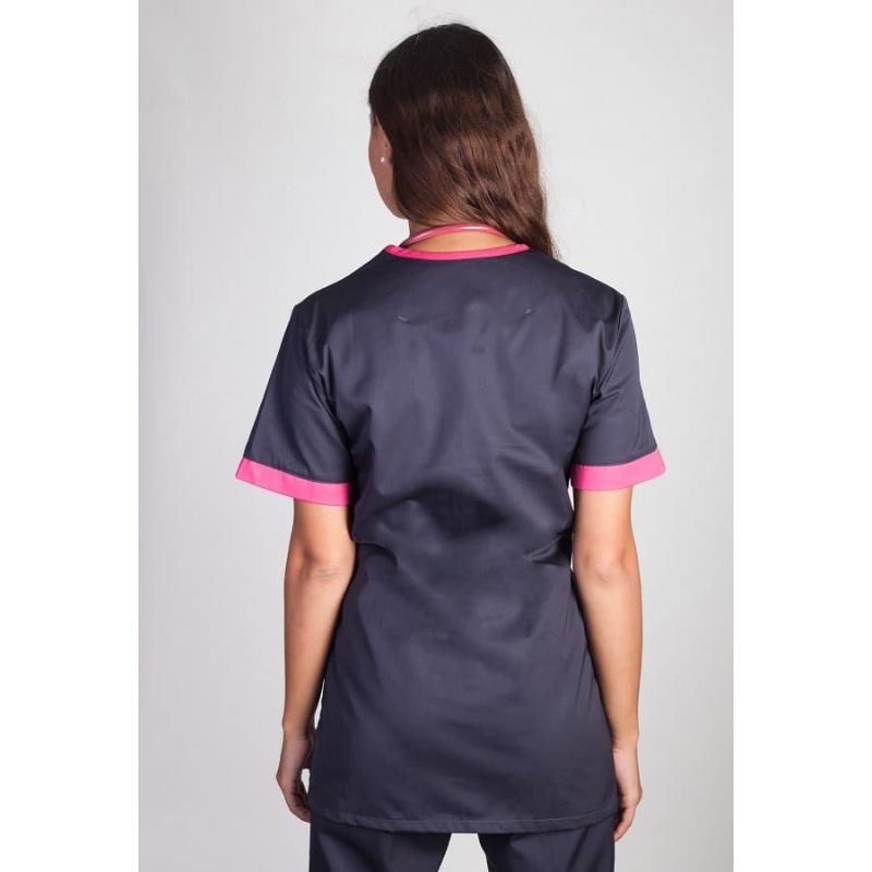 Tunique Médicale Couleur Lafont Lilée Gris Anthracite Fushia