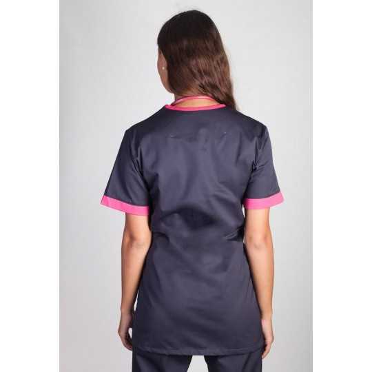 Tunique Médicale Couleur Lafont Lilée Gris Anthracite Fushia