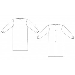 Sur-blouse lavable à pressions SNV