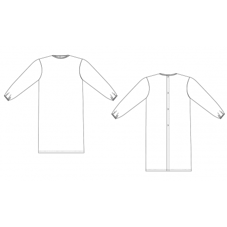 Sur-blouse lavable à pressions SNV