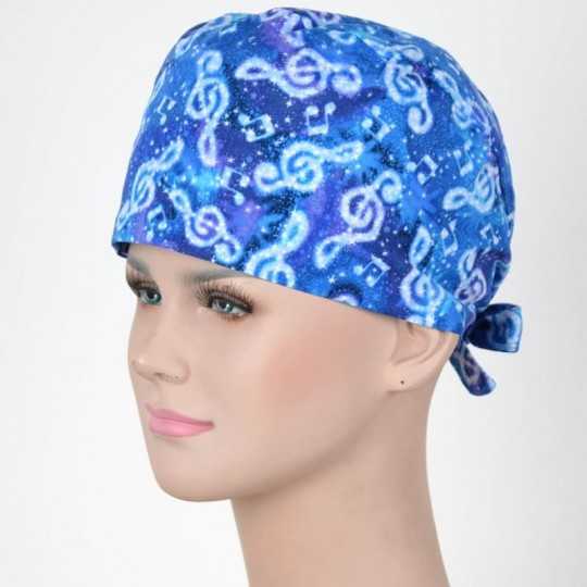 Calot Chirurgical Bleu motif Notes de Musique