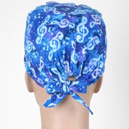 Calot Chirurgical Bleu motif Notes de Musique