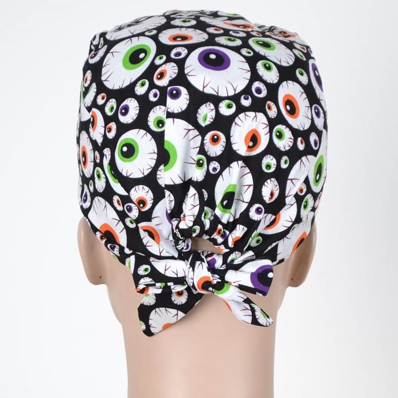 Calot Médical Noir motifs Globes Oculaire