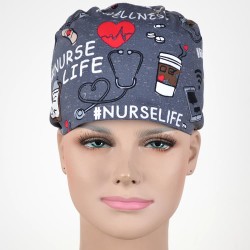 Calot Opératoire Gris motifs Etudiants Infirmiers