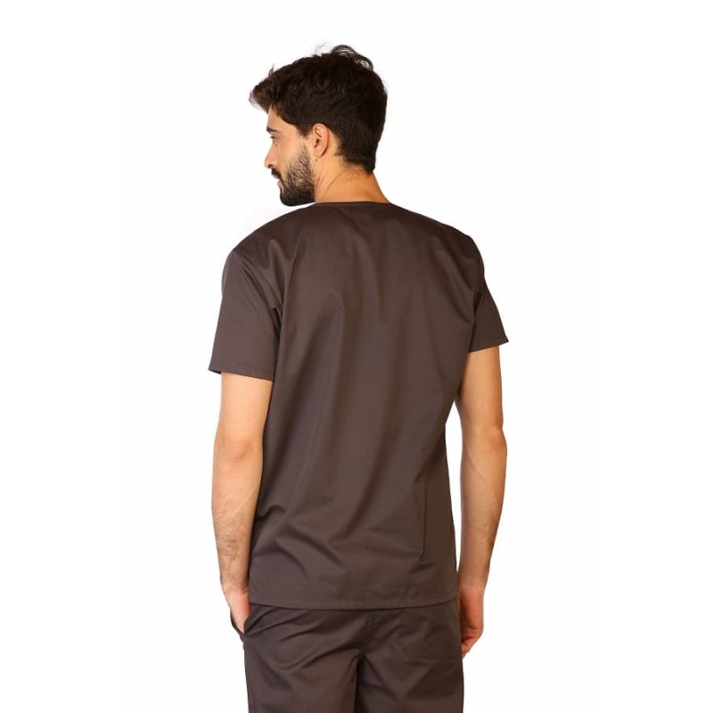 Tunique Medicale Homme Life Threads 3110 Gris Anthracite