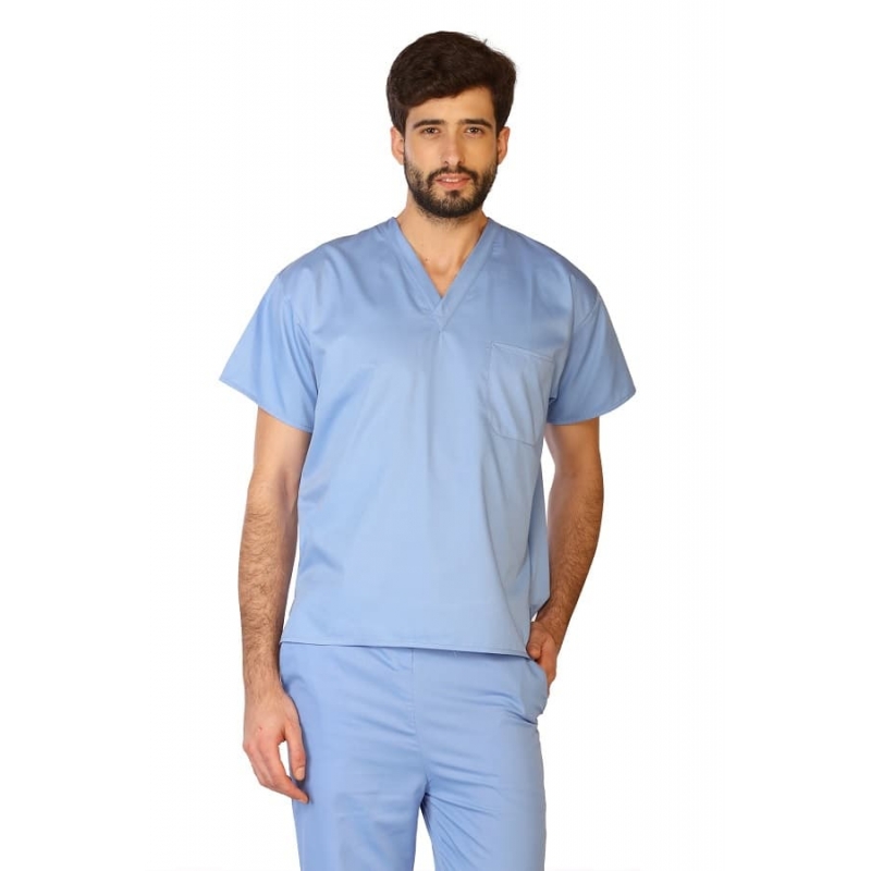 Tunique Medicale Homme Life Threads 3110 Bleu Ciel