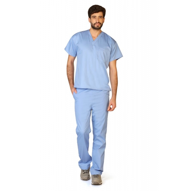 Tunique Medicale Homme Life Threads 3110 Bleu Ciel