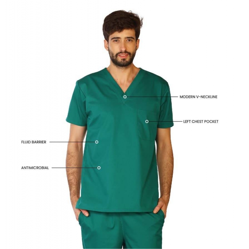 Tunique Medicale Homme Life Threads 3110 Vert