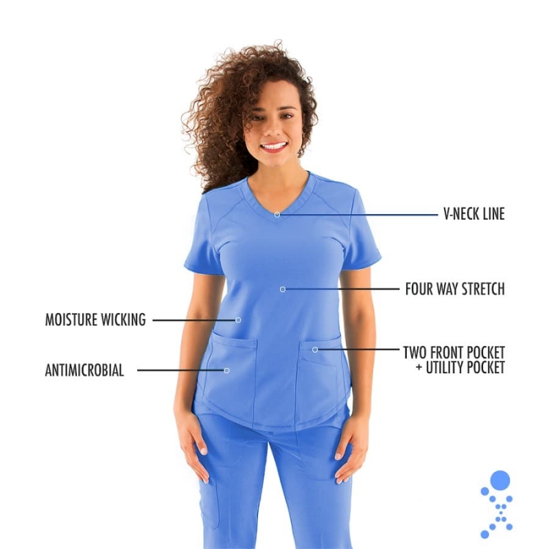 Tunique Medicale Femme Life Threads 1510 Bleu Ciel