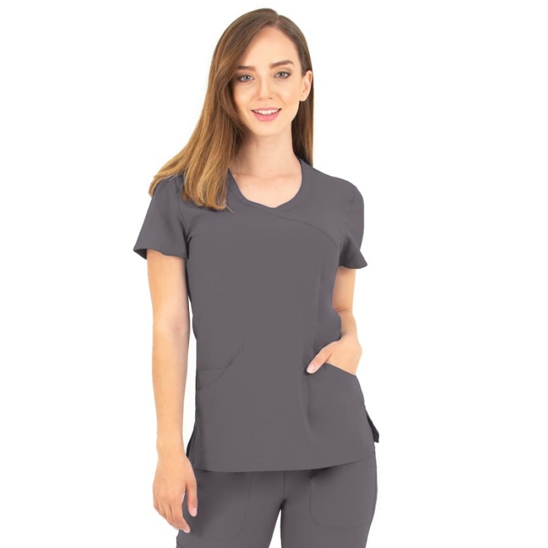 Tunique Medicale Femme Life Threads 1512 Gris Anthracite