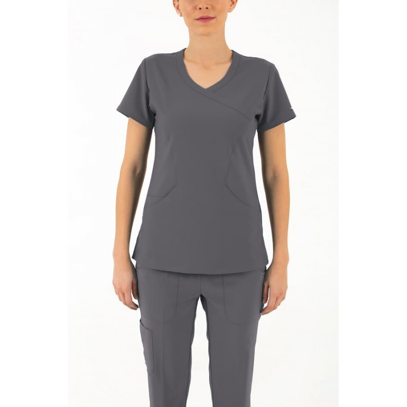 Tunique Medicale Femme Life Threads 1512 Gris Anthracite