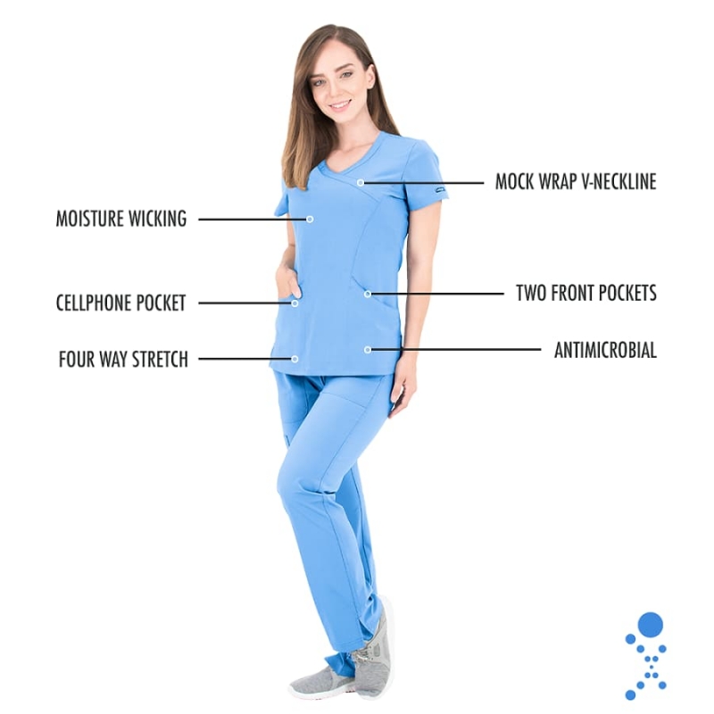 Tunique Medicale Femme Life Threads 1512 Bleu Ciel