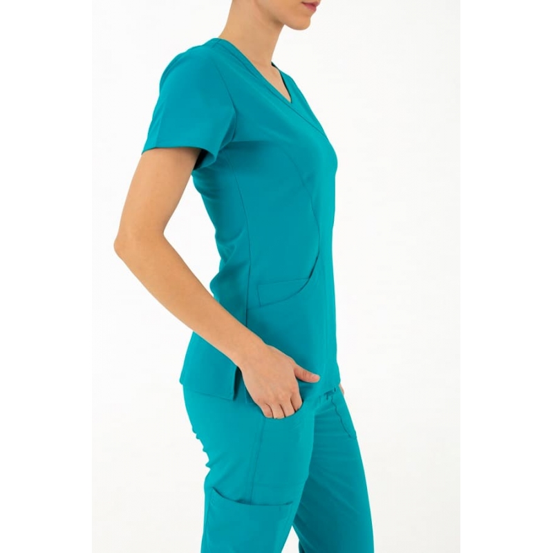 Tunique Medicale Femme Life Threads 1512 Bleu Lagon
