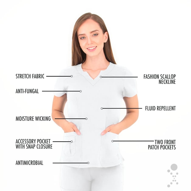Tunique Medicale Femme Life Threads 1418 Blanc